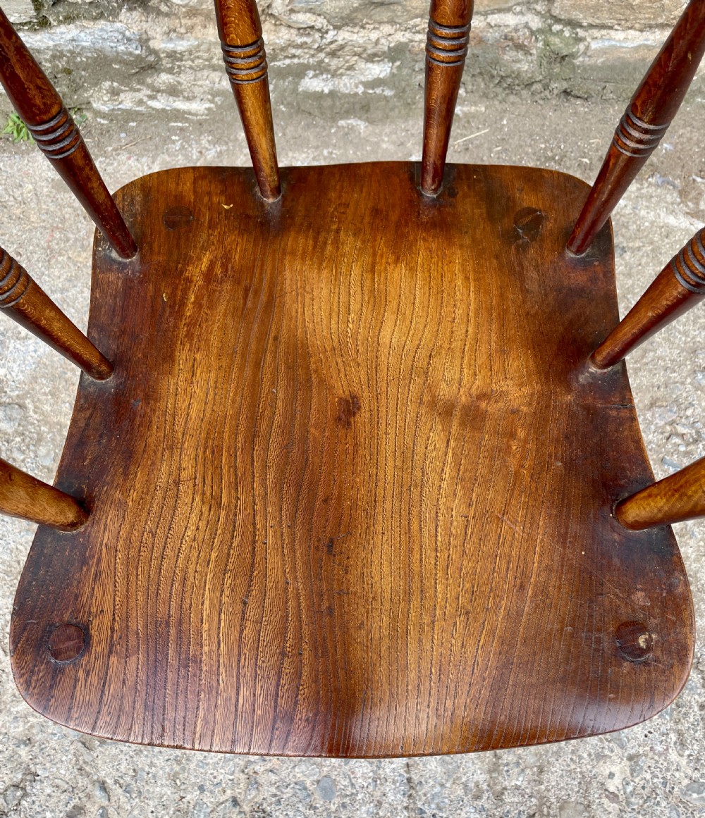 Antique Elm Seated Smoker’s Bow Armchair View XIII