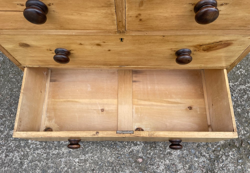 Small Antique Stripped Pine Chest of Drawers View VIII