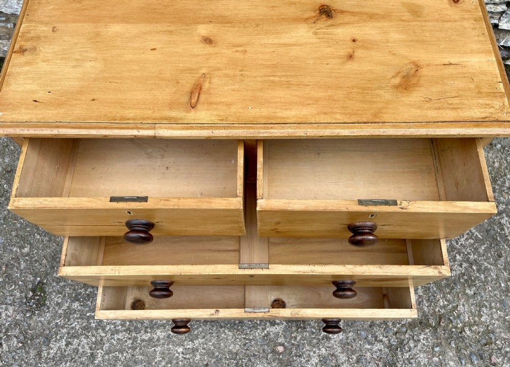 Small Antique Stripped Pine Chest of Drawers View IX