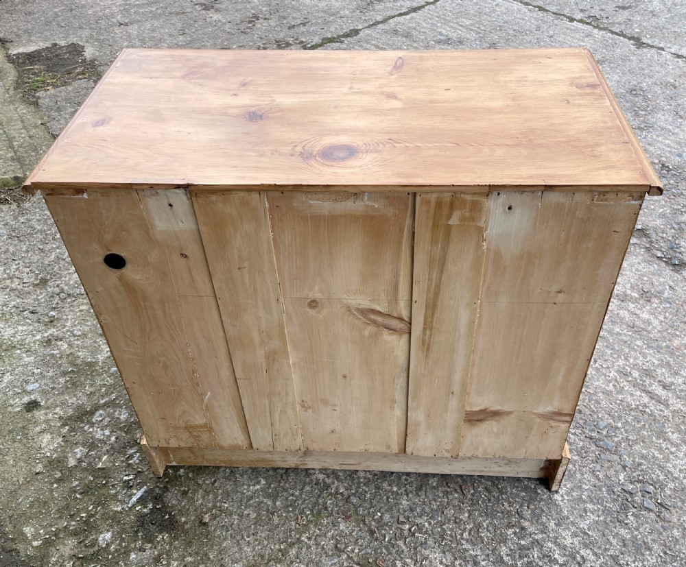 Small Antique Stripped Pine Chest of Drawers View XI