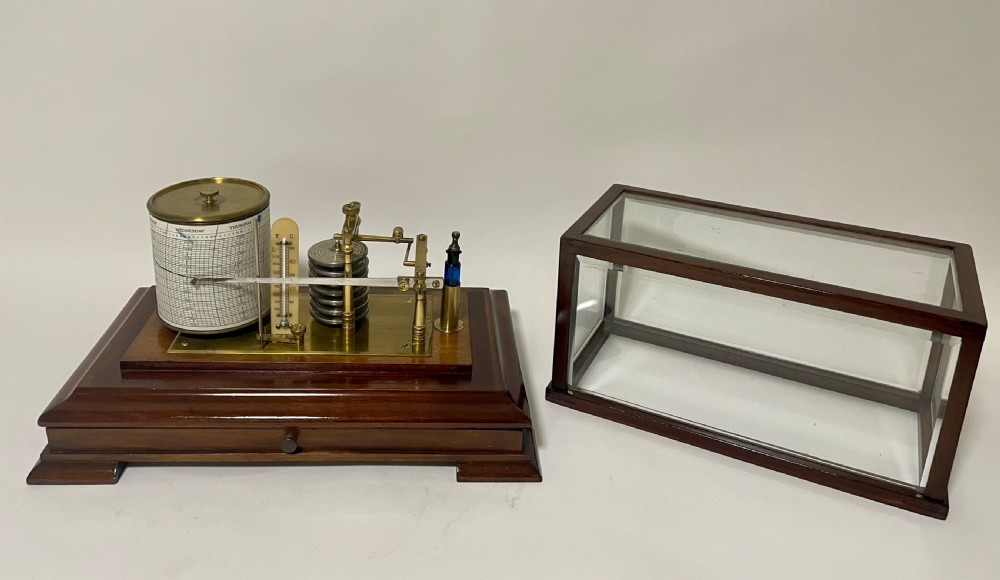Antique Mahogany Cased Barograph View V