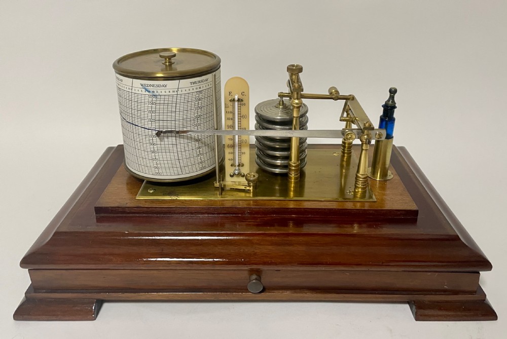Antique Mahogany Cased Barograph View VI