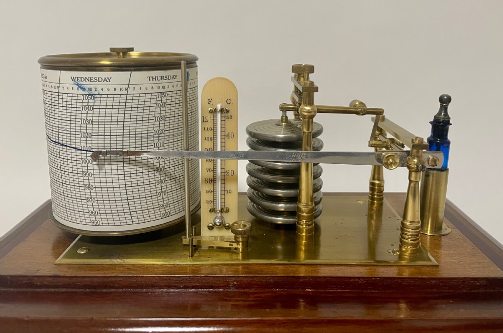 Antique Mahogany Cased Barograph View VII