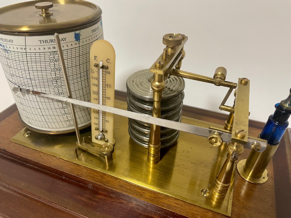 Antique Mahogany Cased Barograph View VIII