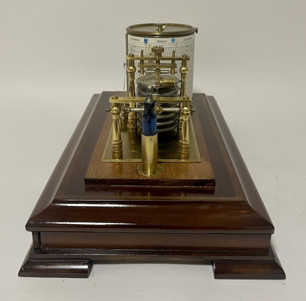 Antique Mahogany Cased Barograph View X