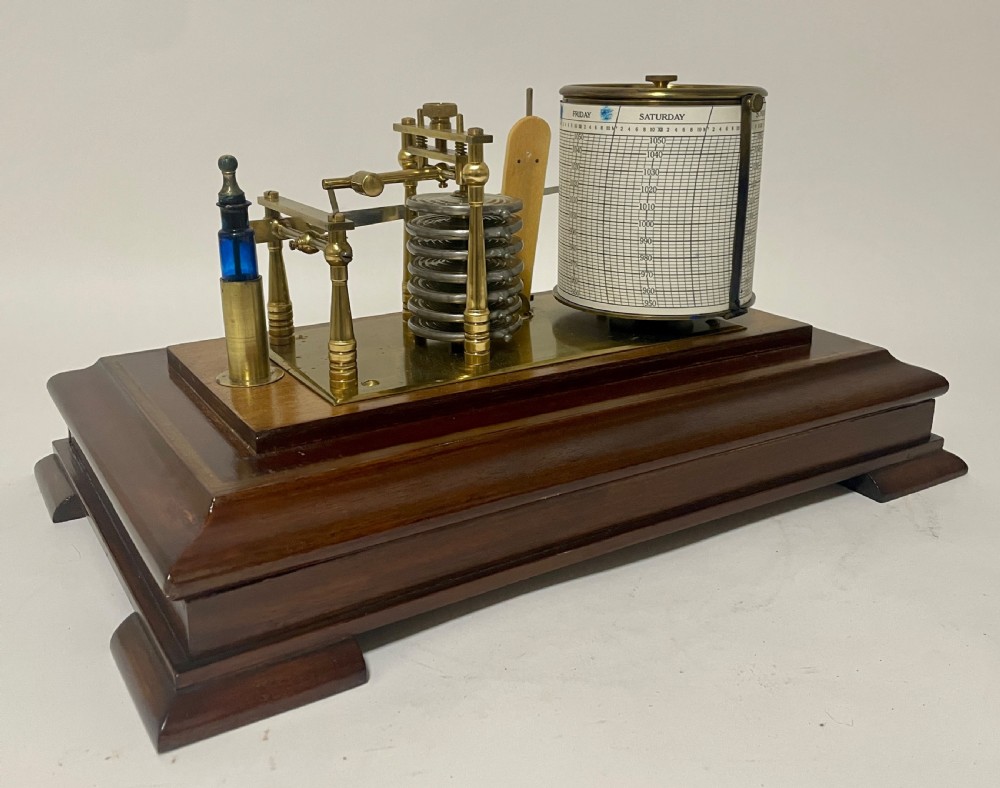 Antique Mahogany Cased Barograph View XII
