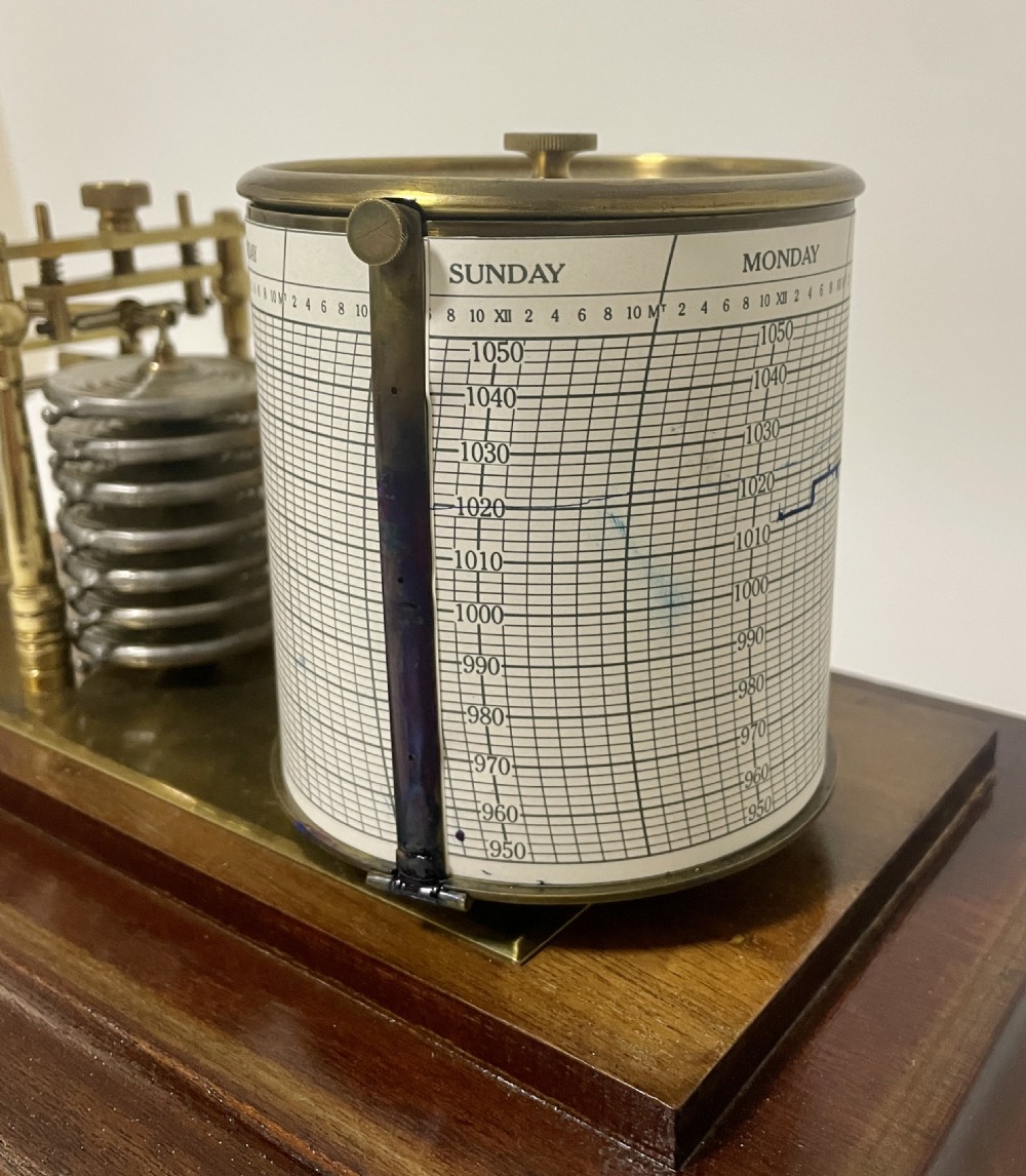Antique Mahogany Cased Barograph View XV