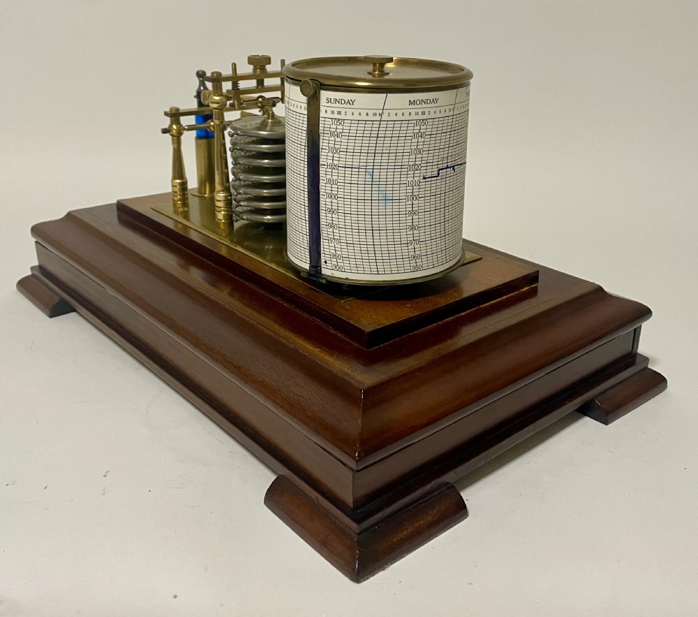 Antique Mahogany Cased Barograph View XVII