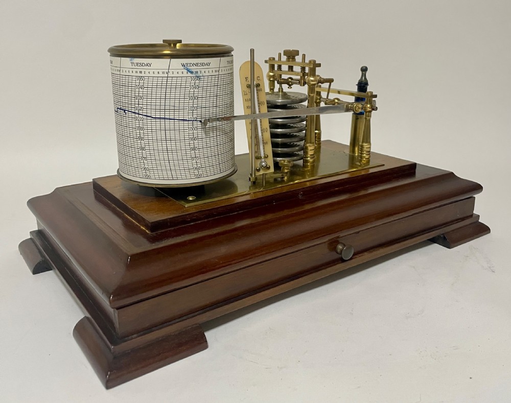 Antique Mahogany Cased Barograph View XIX