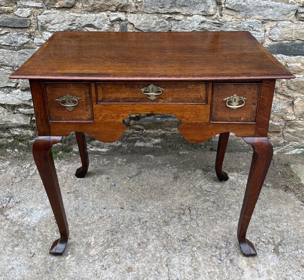 Georgian Oak Crossbanded Lowboy