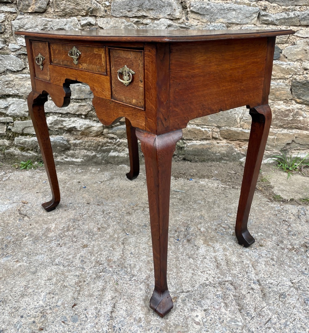 Georgian Oak Crossbanded Lowboy View VI