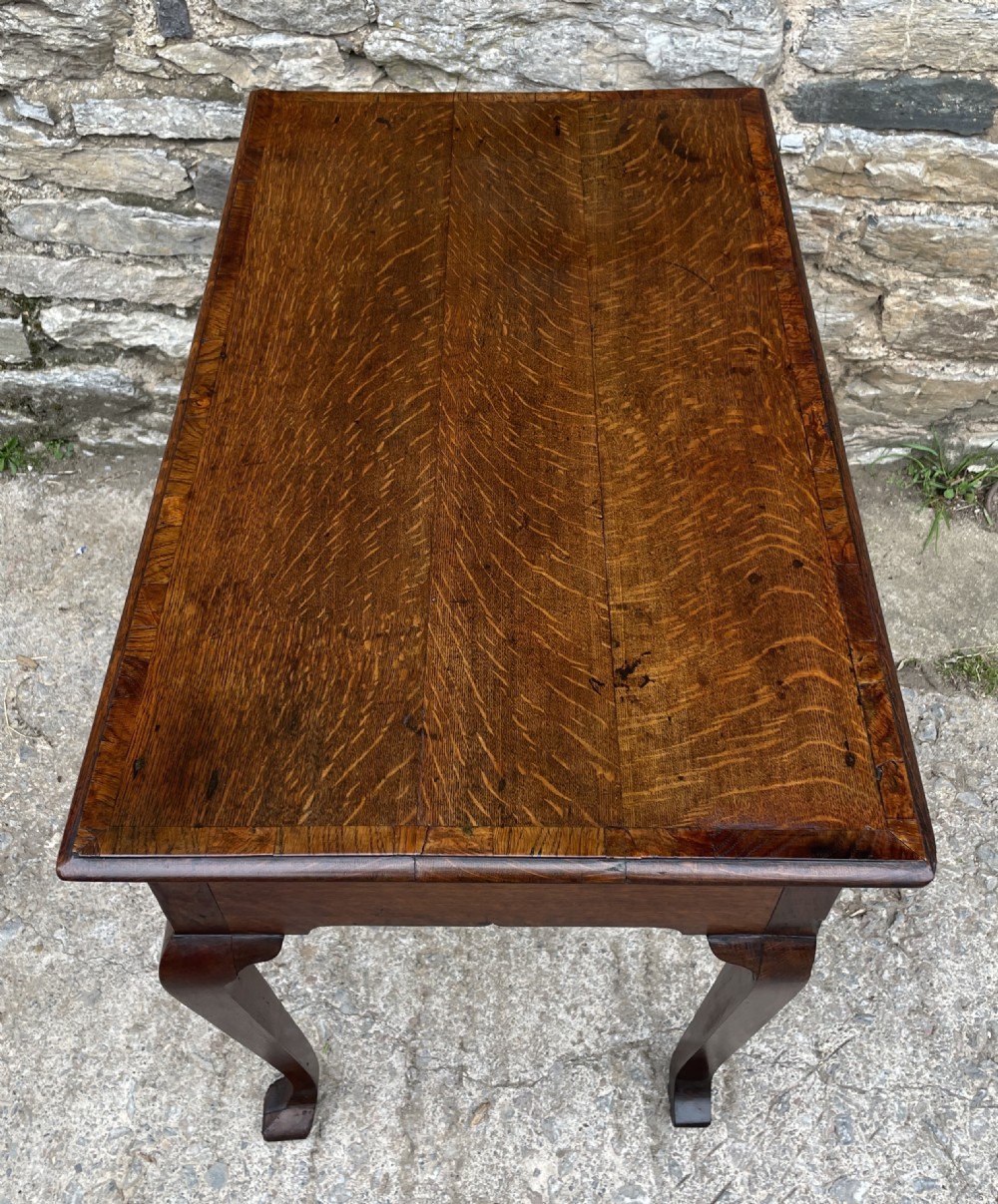 Georgian Oak Crossbanded Lowboy View VIII