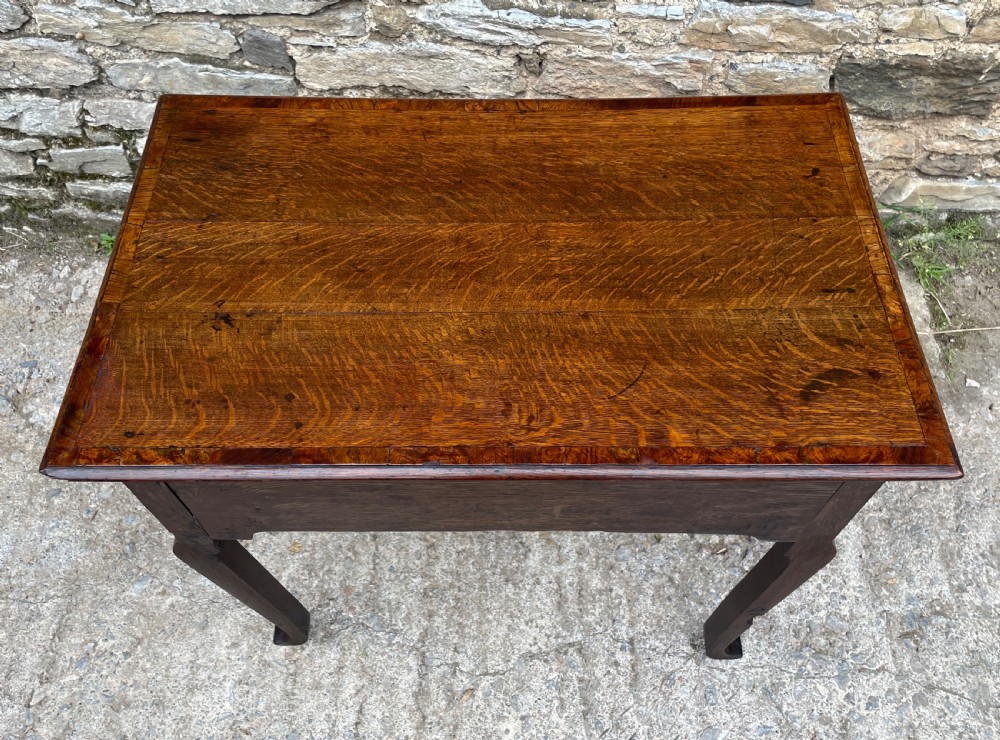 Georgian Oak Crossbanded Lowboy View X