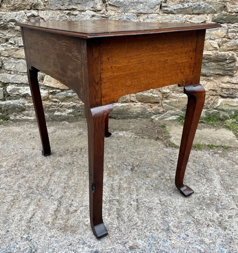 Georgian Oak Crossbanded Lowboy View XI