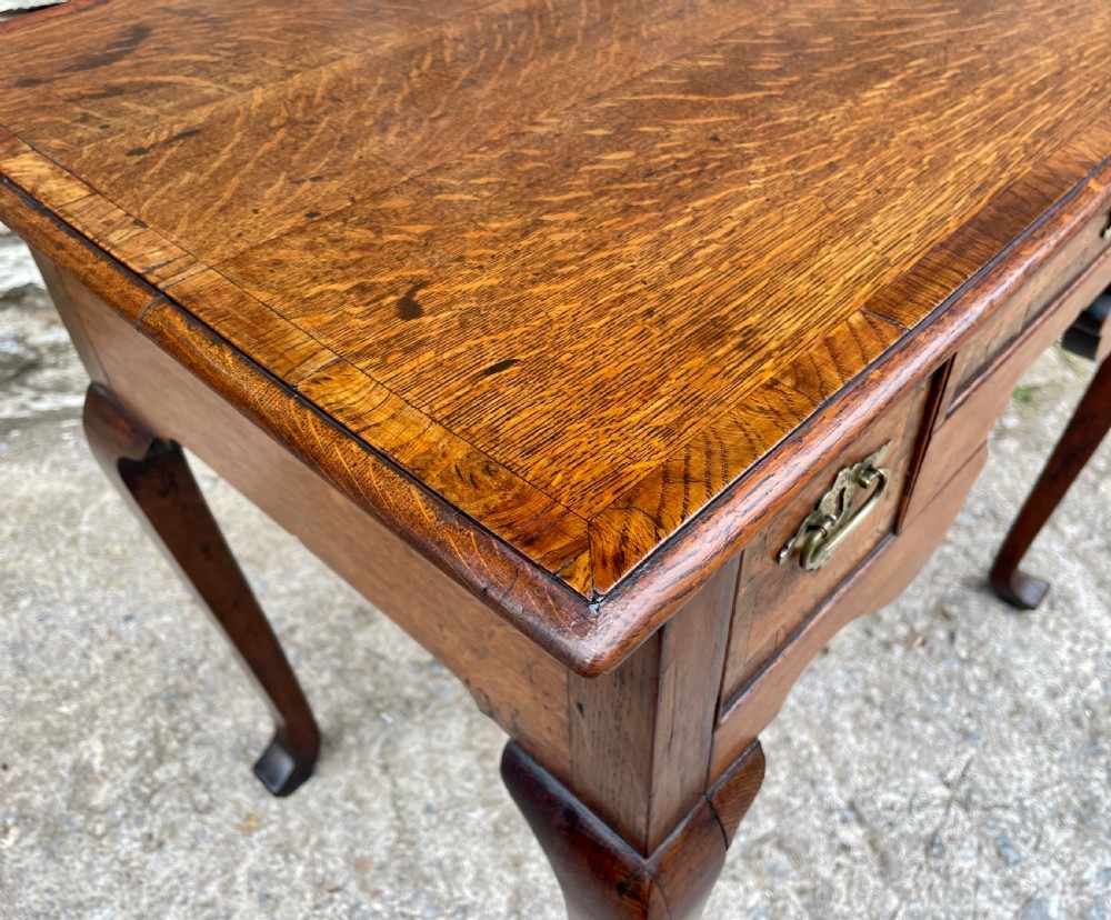 Georgian Oak Crossbanded Lowboy View XV