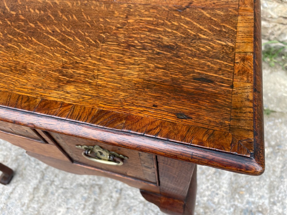 Georgian Oak Crossbanded Lowboy View XVIII