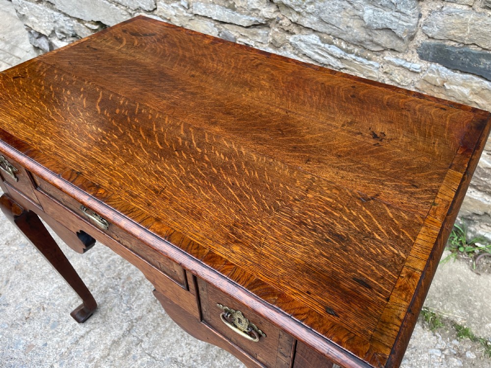 Georgian Oak Crossbanded Lowboy View XX