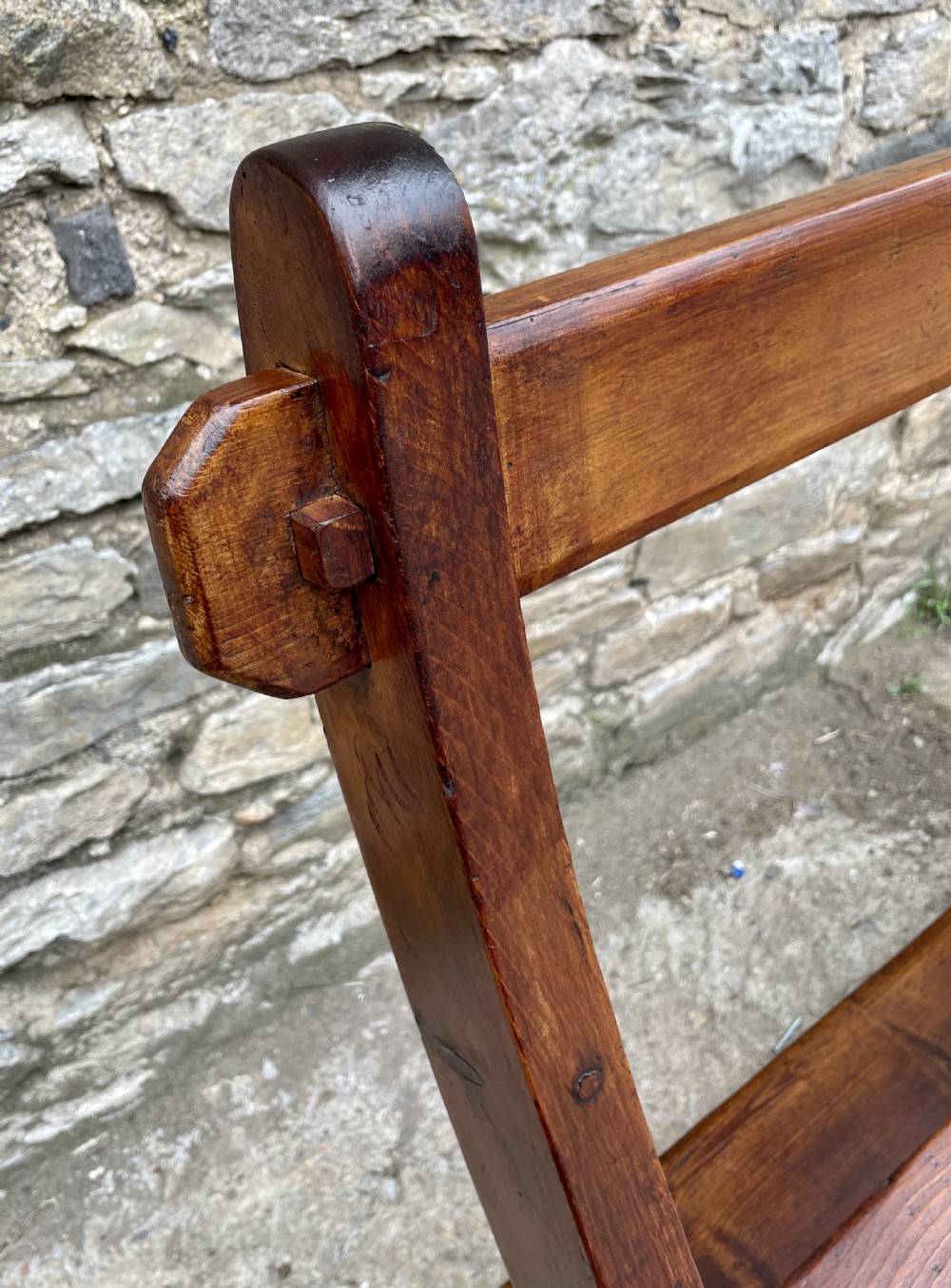 Large Antique Pine Pew View VI