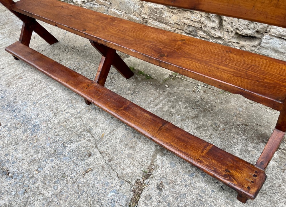 Large Antique Pine Pew View XII