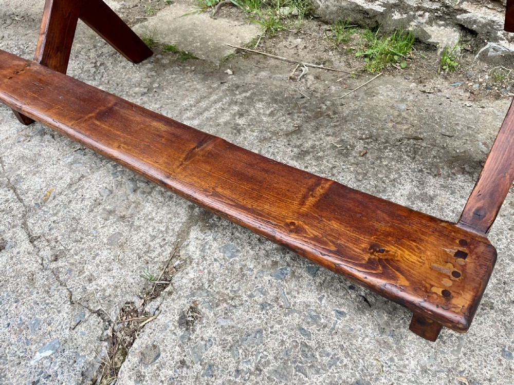 Large Antique Pine Pew View XIII