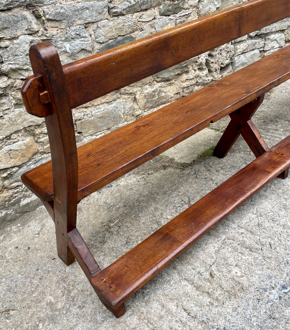 Large Antique Pine Pew View XIV