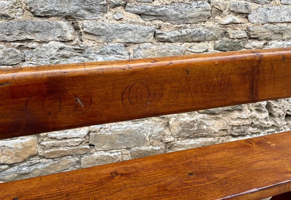 Large Antique Pine Pew View XV