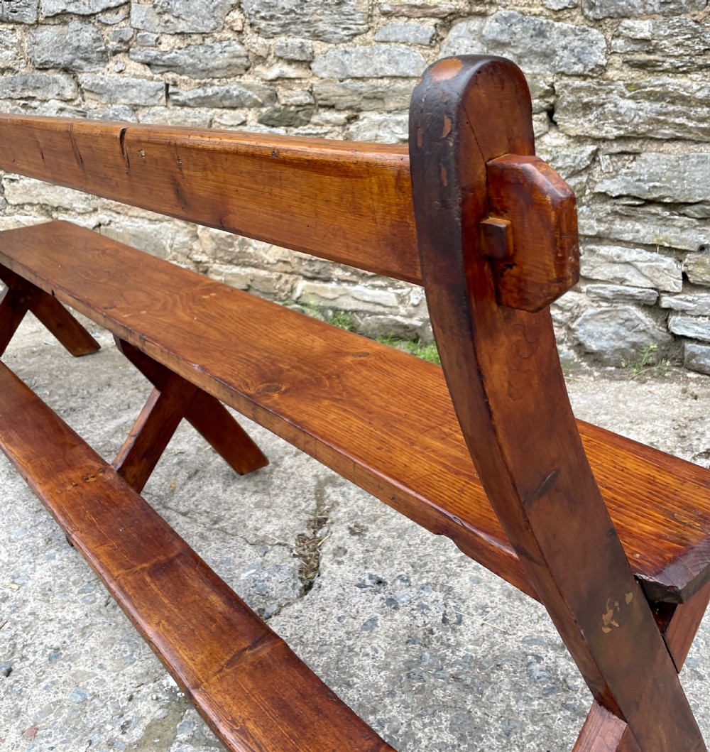 Large Antique Pine Pew View XVII