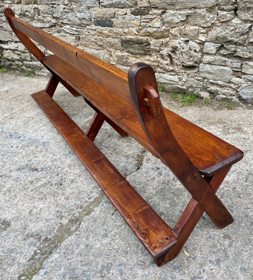 Large Antique Pine Pew View XIX