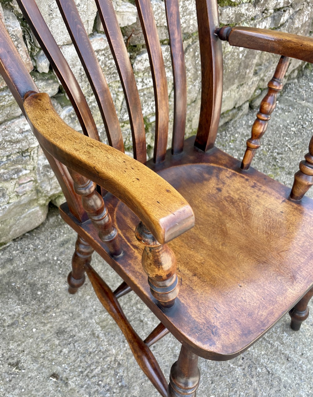 Antique Farmhouse Lathe Back Chair View III