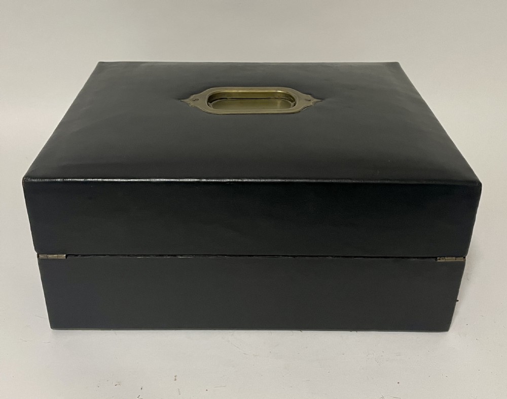 Victorian Leather Document Box View V