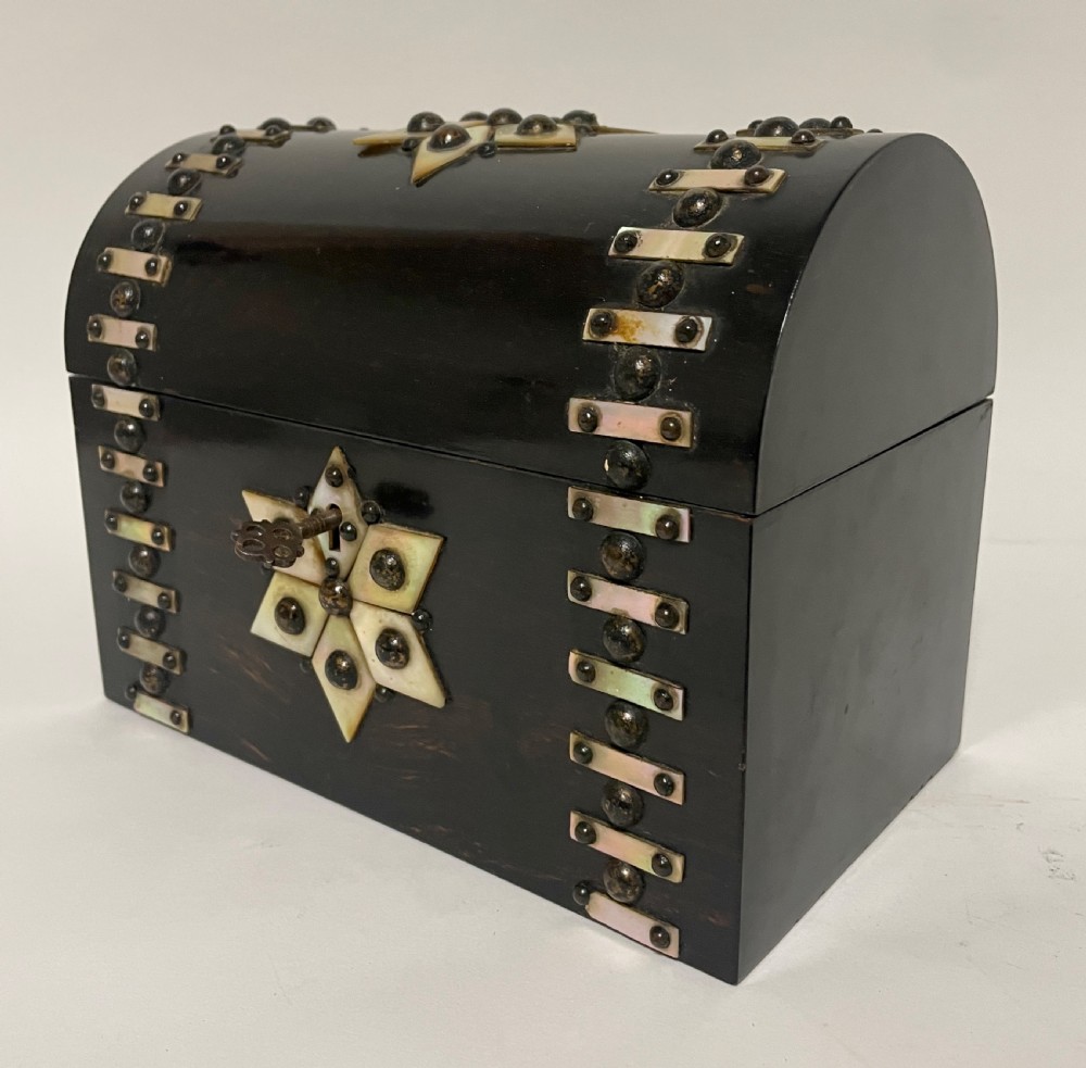 Victorian Coromandel Dome Top Stationery Box View III