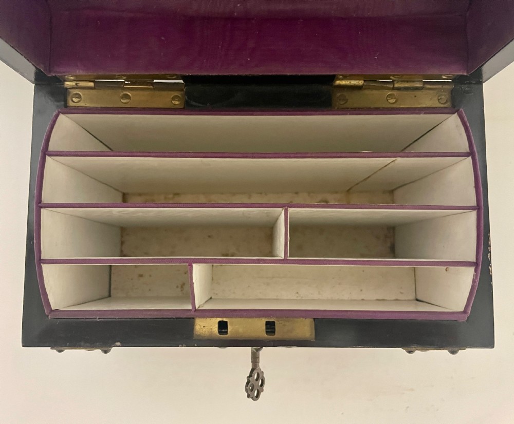 Victorian Coromandel Dome Top Stationery Box View XIII