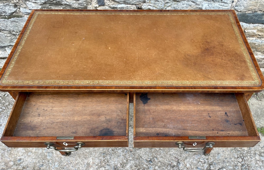 George III Mahogany and Sycamore Strung Writing Table View VII
