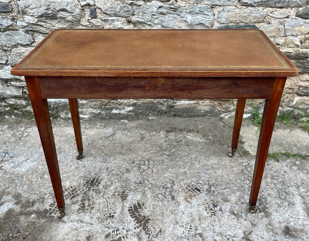 George III Mahogany and Sycamore Strung Writing Table View XIII