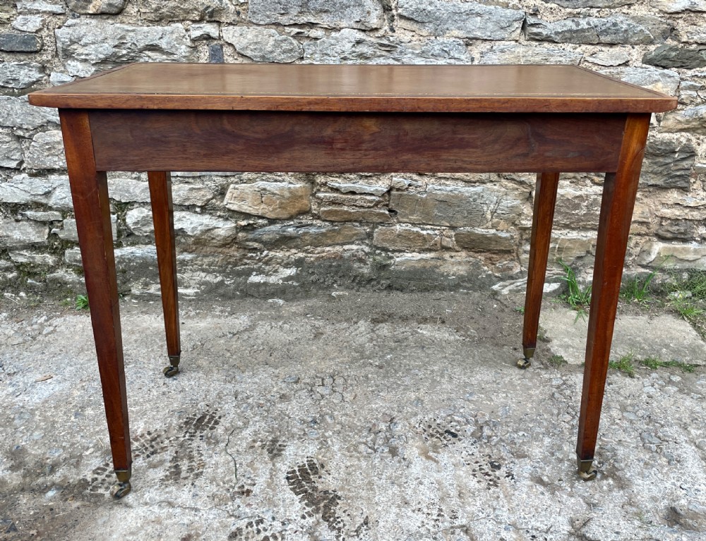 George III Mahogany and Sycamore Strung Writing Table View XIV