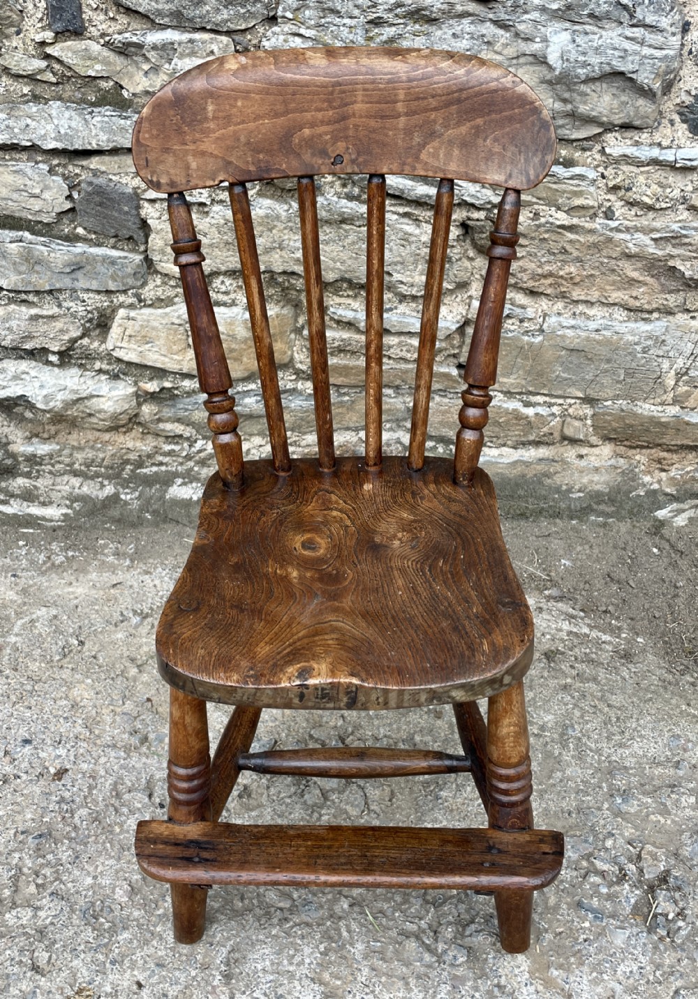 Antique Elm Seated Childs Chair