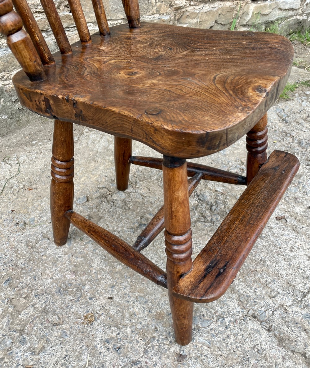 Antique Elm Seated Childs Chair View XI