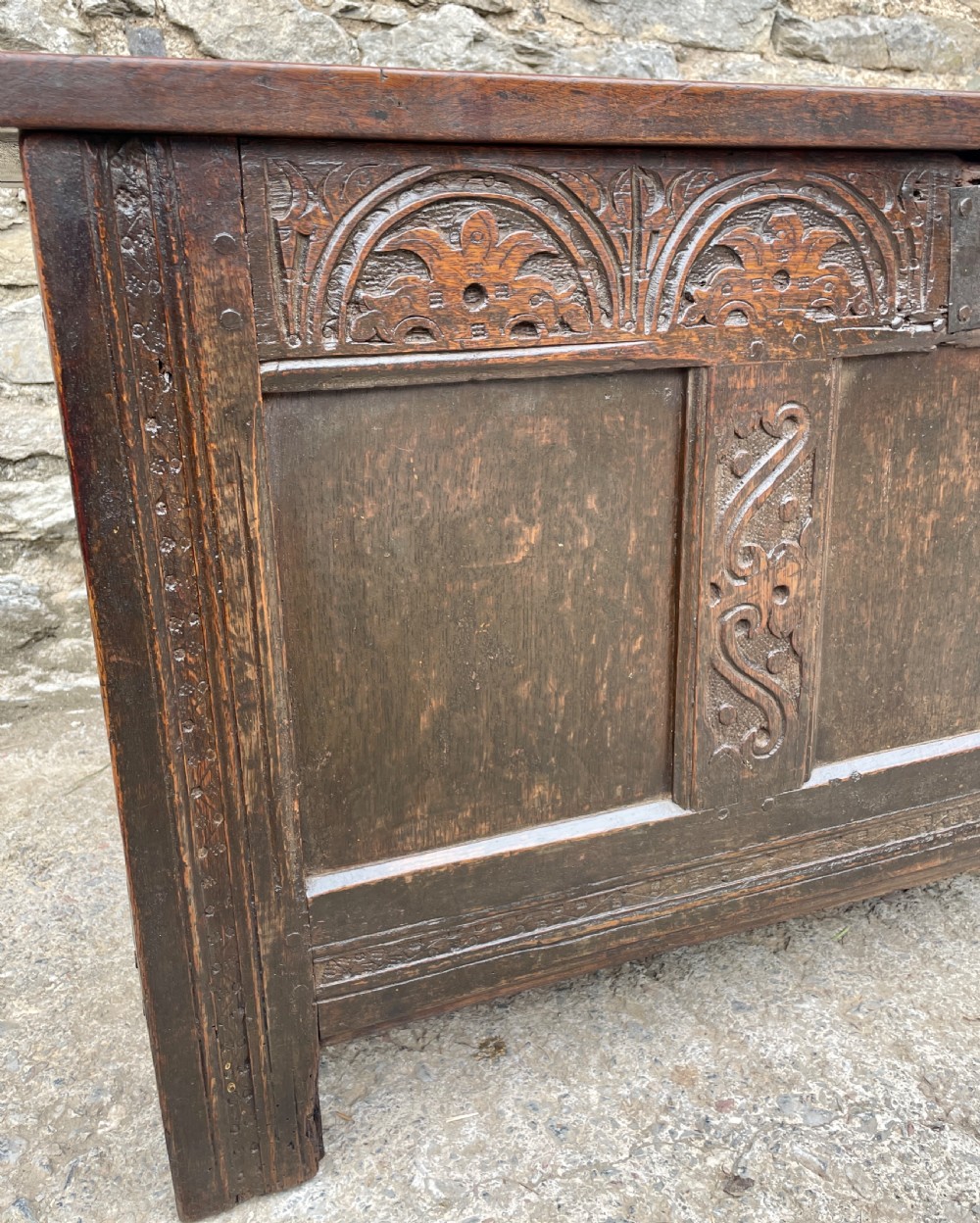 18th Century Panelled Oak Coffer View XV
