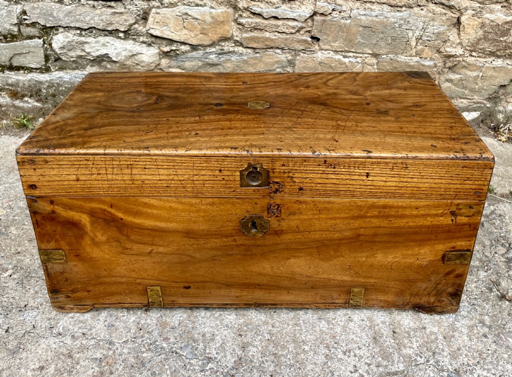 Antique Camphor Military Campaign Trunk
