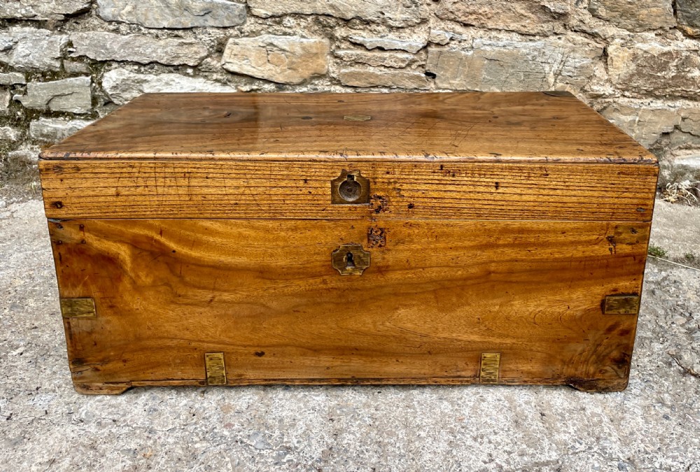 Antique Camphor Military Campaign Trunk View III