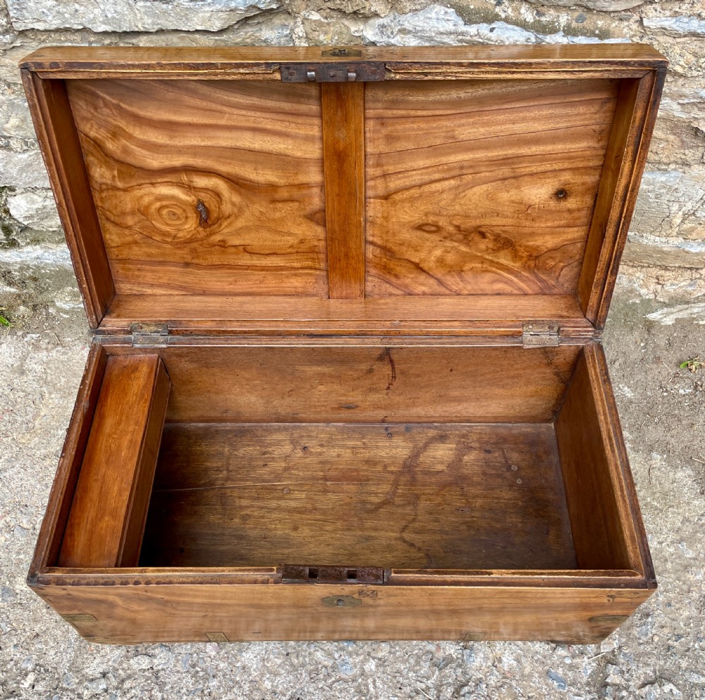 Antique Camphor Military Campaign Trunk View V