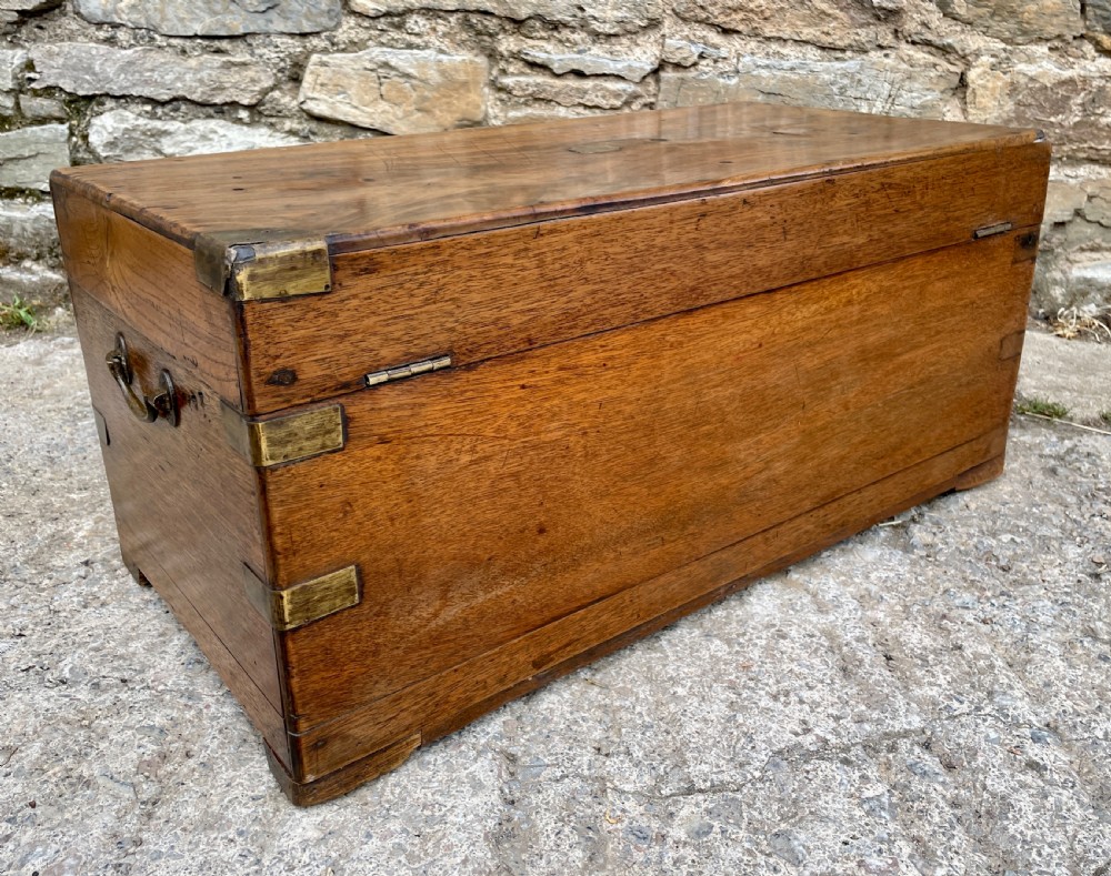 Antique Camphor Military Campaign Trunk View XIV