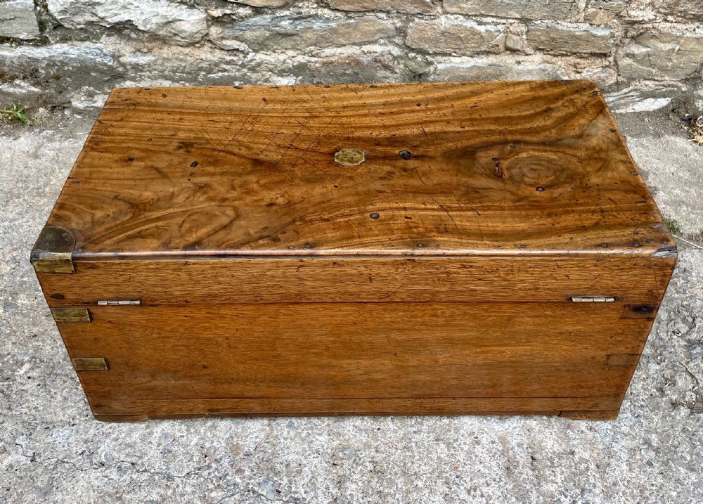Antique Camphor Military Campaign Trunk View XV