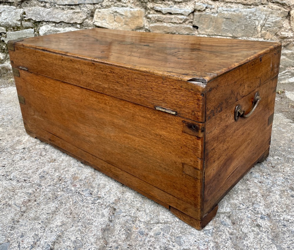 Antique Camphor Military Campaign Trunk View XVII