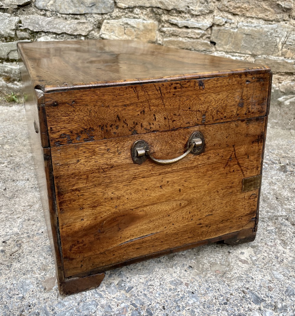 Antique Camphor Military Campaign Trunk View XIX
