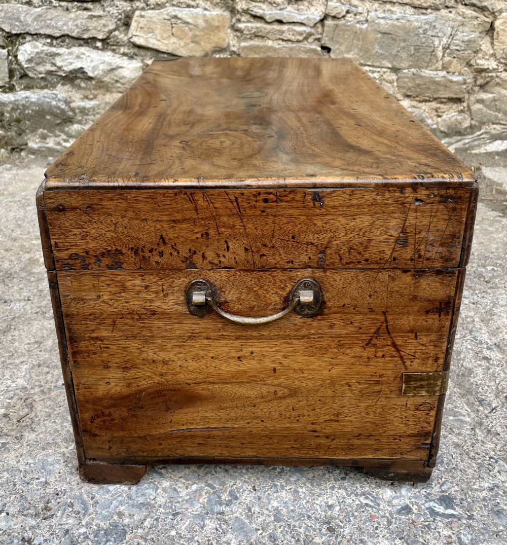 Antique Camphor Military Campaign Trunk View XXI