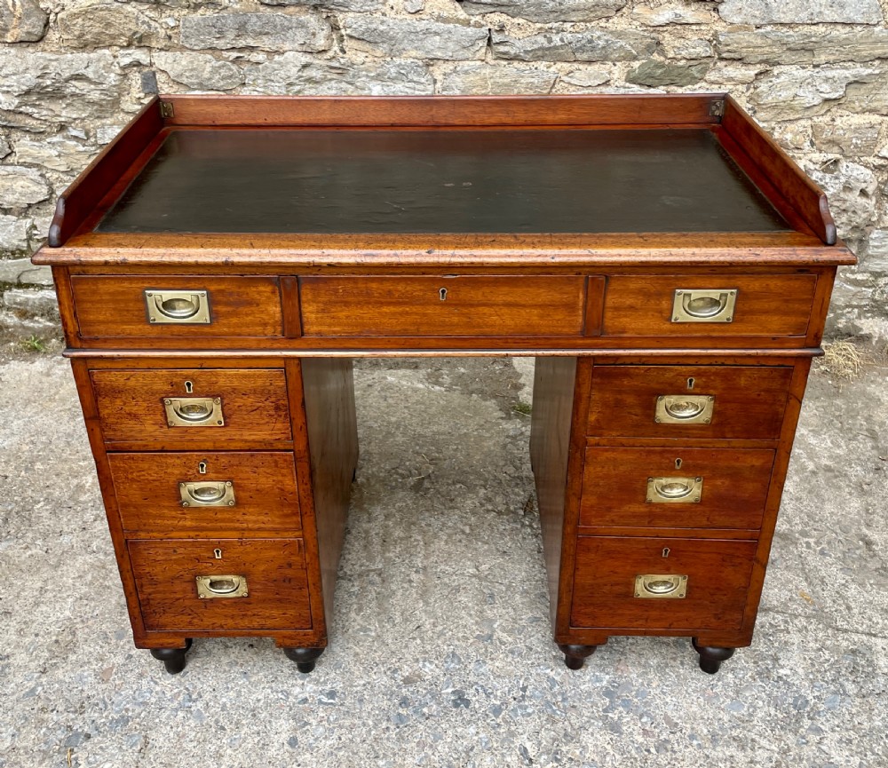 Antique Mahogany Military Campaign Desk View III