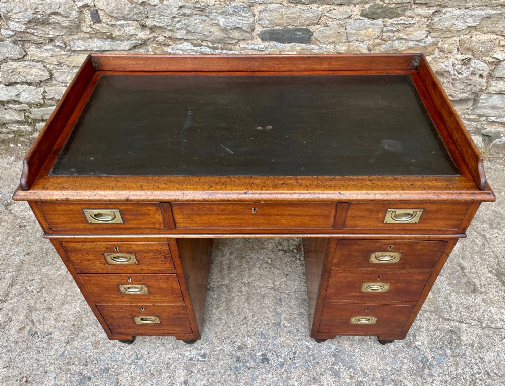 Antique Mahogany Military Campaign Desk View IV