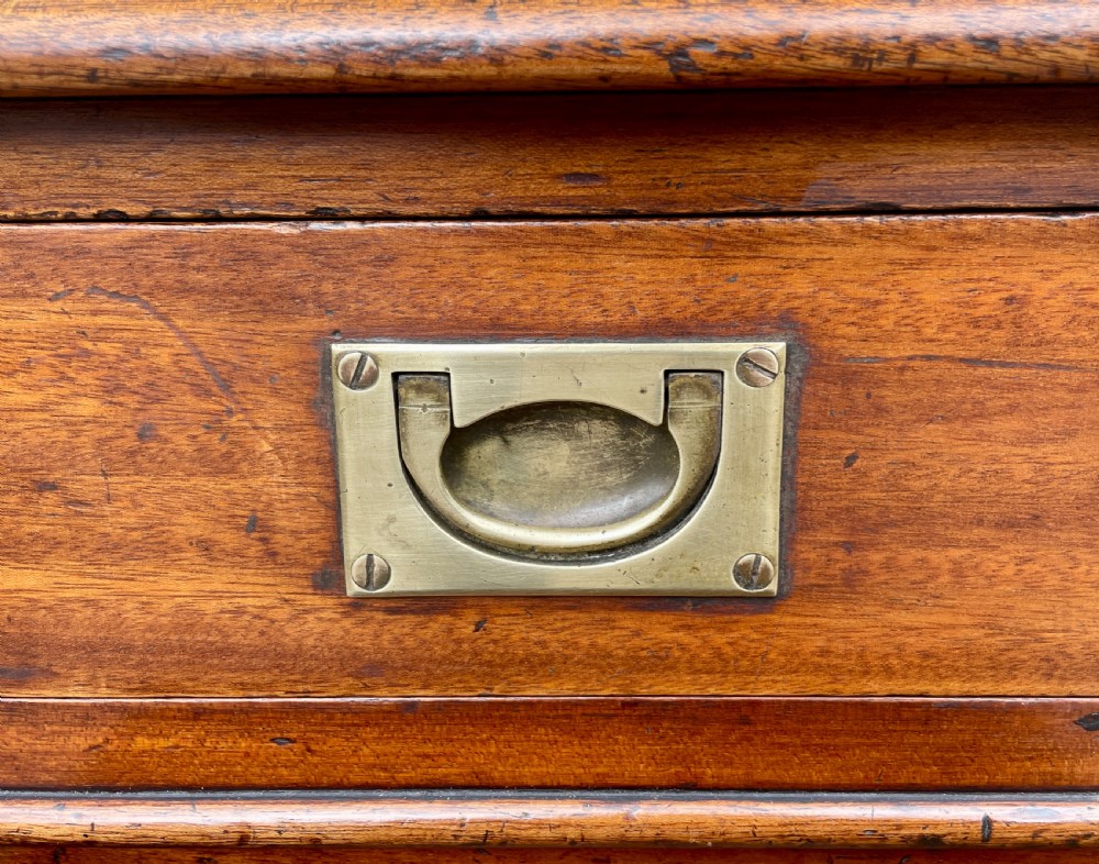 Antique Mahogany Military Campaign Desk View XXI