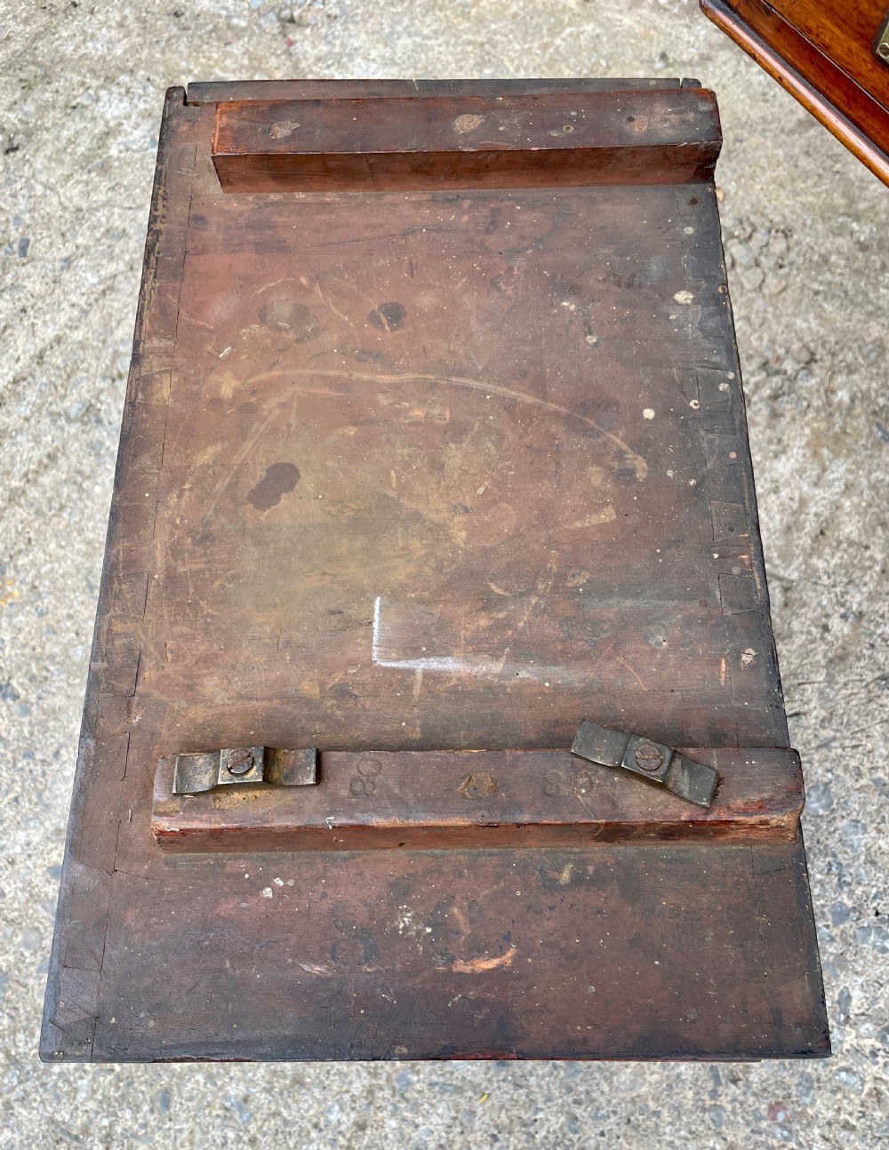 Antique Mahogany Military Campaign Desk View XXVIII